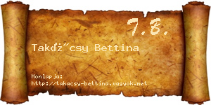 Takácsy Bettina névjegykártya