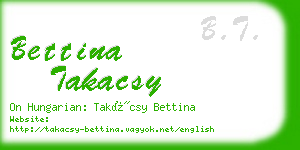 bettina takacsy business card